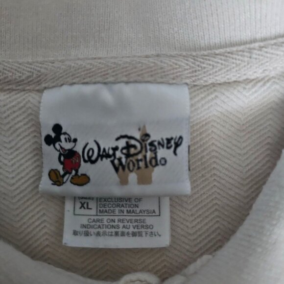 Walt Disney World Herringbone Pattern Embroidered Grumpy Golf Polo Shirt Size XL - Picture 8 of 12